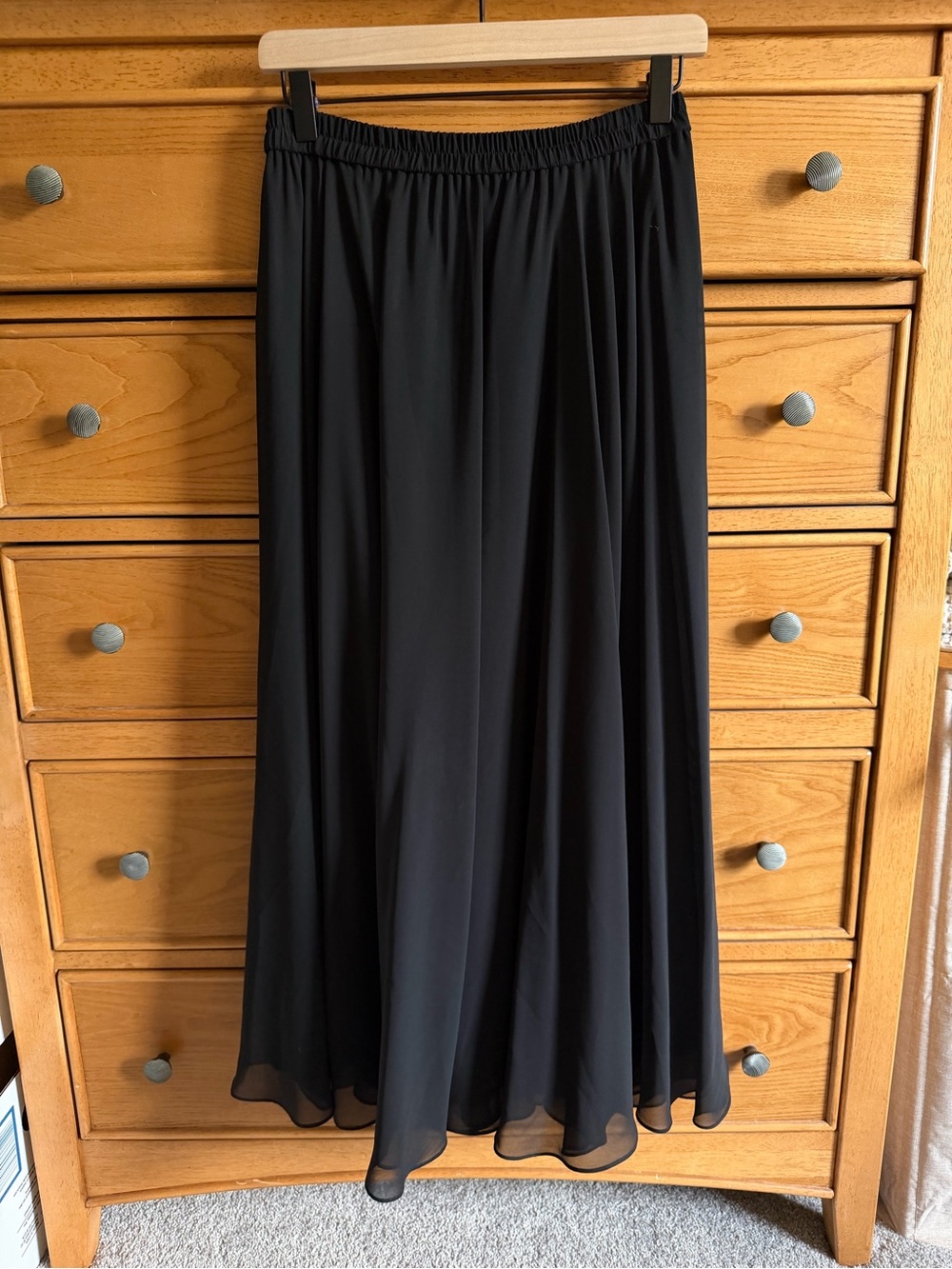 Adriana Papell Black Evening Maxi Skirt Womens Size 4 Formal Whimsigoth Witchy